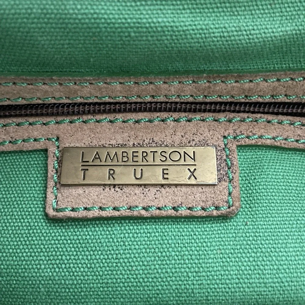 Lambertson Truex Suede Large Messenger/ Laptop Bag Heavy Clean‎